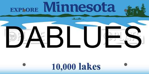 DABLUES Minnesota License Plate