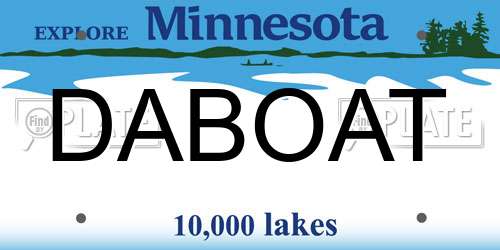 DABOAT Minnesota License Plate