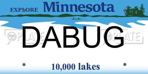 DABUG Minnesota License Plate