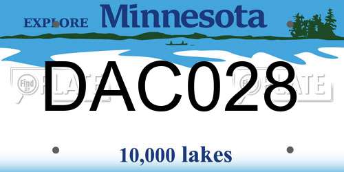 DAC028 Minnesota License Plate