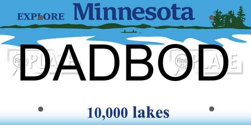 DADBOD Minnesota License Plate