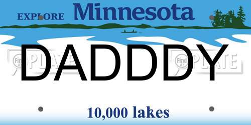 DADDDY Minnesota License Plate