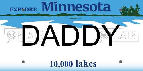 DADDY Minnesota License Plate