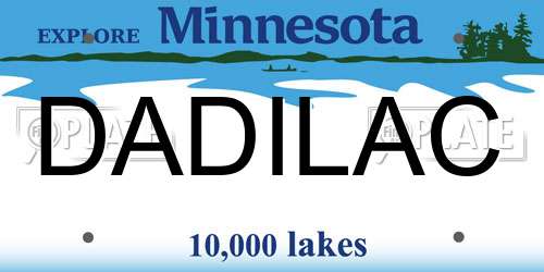 DADILAC Minnesota License Plate