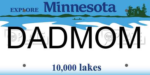 DADMOM Minnesota License Plate