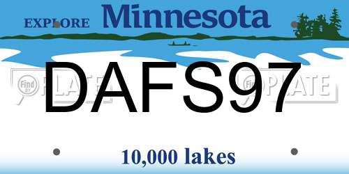 DAFS97 Minnesota License Plate