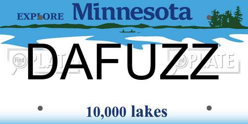 DAFUZZ Minnesota License Plate