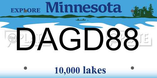 DAGD88 Minnesota License Plate