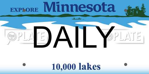 DAILY Minnesota License Plate
