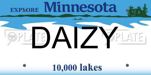 DAIZY Minnesota License Plate