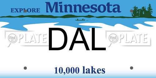 DAL Minnesota License Plate