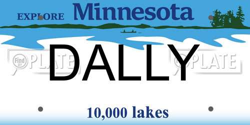 DALLY Minnesota License Plate