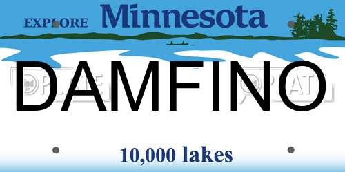 DAMFINO Minnesota License Plate