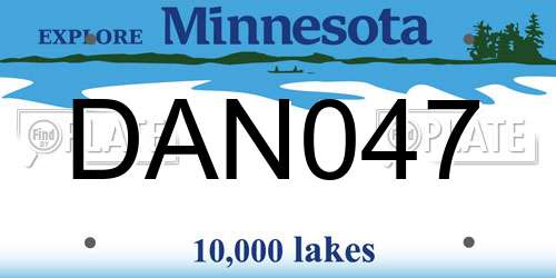DAN047 Minnesota License Plate