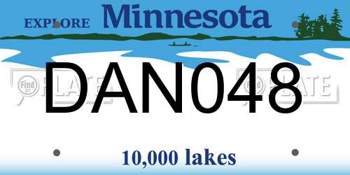 DAN048 Minnesota License Plate