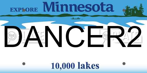 DANCER2 Minnesota License Plate