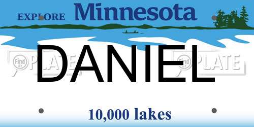 DANIEL Minnesota License Plate