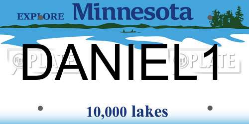 DANIEL1 Minnesota License Plate