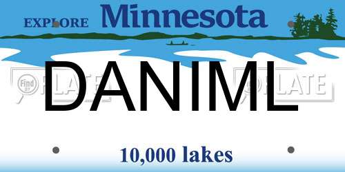 DANIML Minnesota License Plate