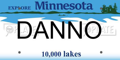 DANNO Minnesota License Plate