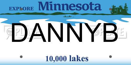 DANNYB Minnesota License Plate