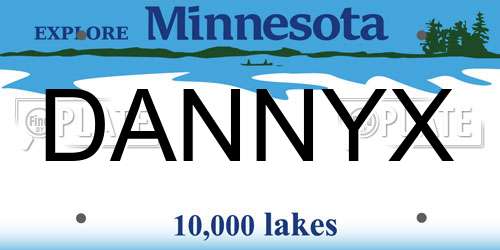 DANNYX Minnesota License Plate