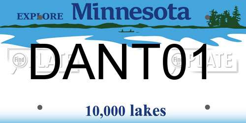 DANT01 Minnesota License Plate