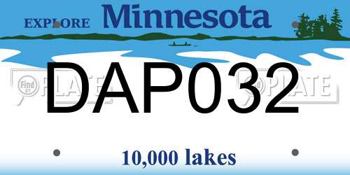 DAP032 Minnesota License Plate