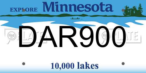DAR900 Minnesota License Plate