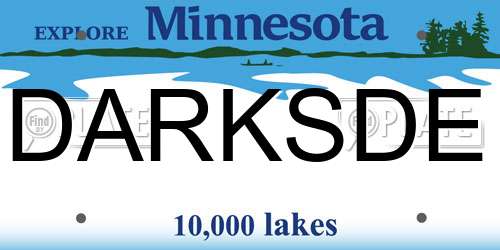 DARKSDE Minnesota License Plate