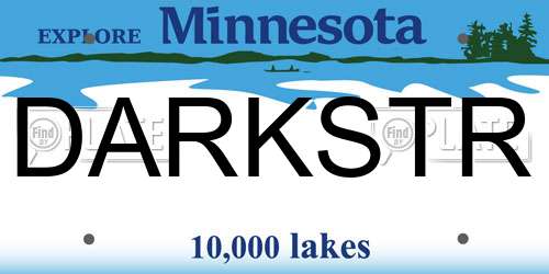 DARKSTR Minnesota License Plate