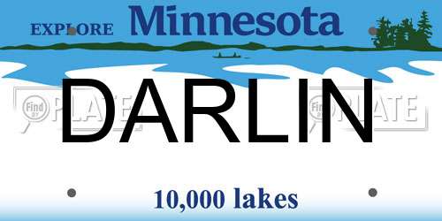 DARLIN Minnesota License Plate