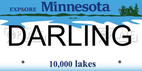 DARLING Minnesota License Plate