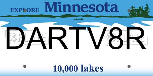 DARTV8R Minnesota License Plate