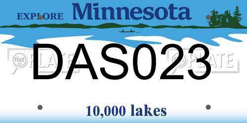 DAS023 Minnesota License Plate