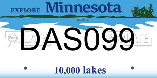 DAS099 Minnesota License Plate