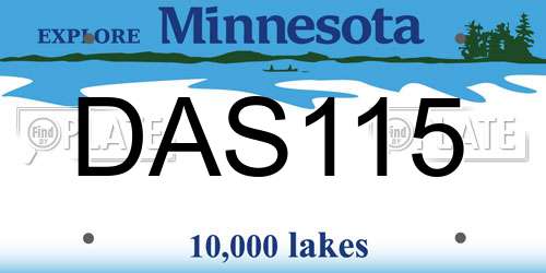 DAS115 Minnesota License Plate