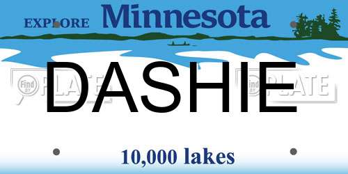 DASHIE Minnesota License Plate