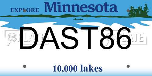 DAST86 Minnesota License Plate