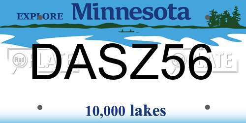 DASZ56 Minnesota License Plate
