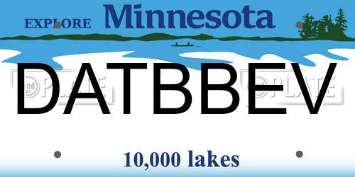 DATBBEV Minnesota License Plate