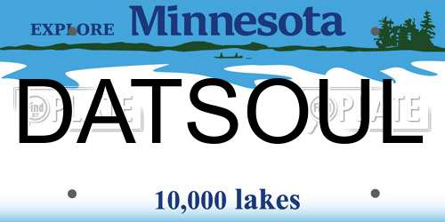 DATSOUL Minnesota License Plate
