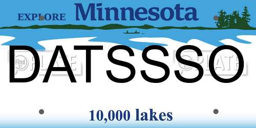 DATSSSO Minnesota License Plate