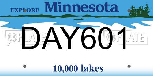 DAY601 Minnesota License Plate