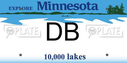 DB Minnesota License Plate
