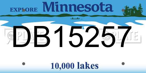 DB15257 Minnesota License Plate