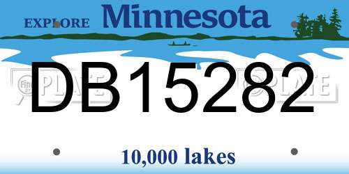 DB15282 Minnesota License Plate