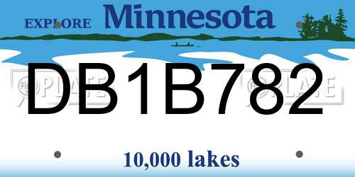 DB1B782 Minnesota License Plate