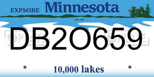 DB2O659 Minnesota License Plate