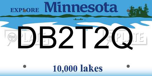 DB2T2Q Minnesota License Plate
